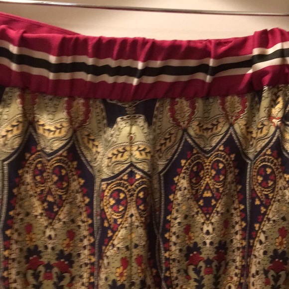 Zara paisley scarf print wide leg pants - Picture 8 of 12